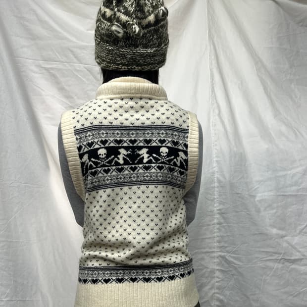 scull&bull 니트 집업 베스트