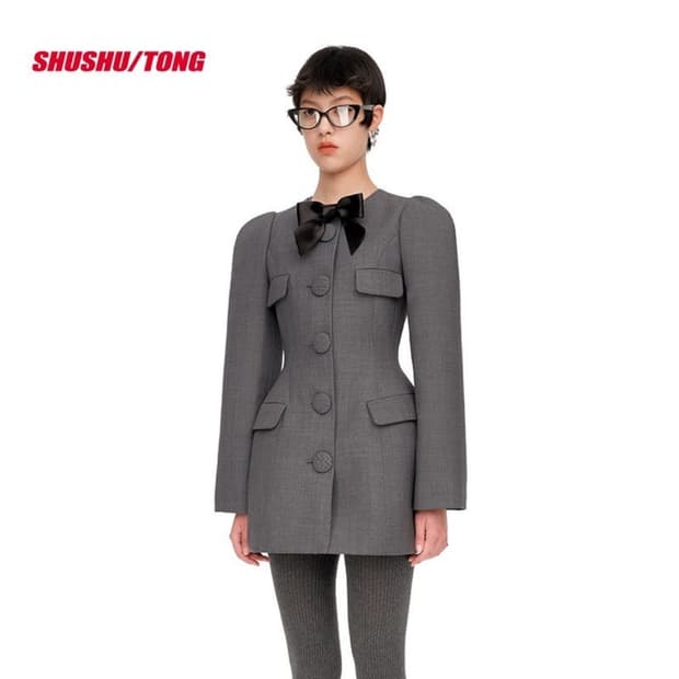 슈슈통 shushutong 자켓 원피스 (블랙/6/S)