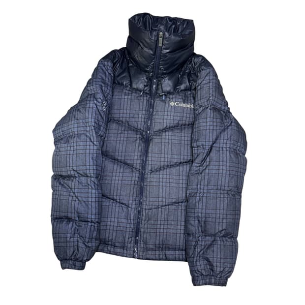 columbia check puffer