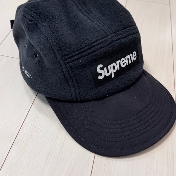 슈프림 폴라텍 이어플랩 캠프캡 블랙 24fw