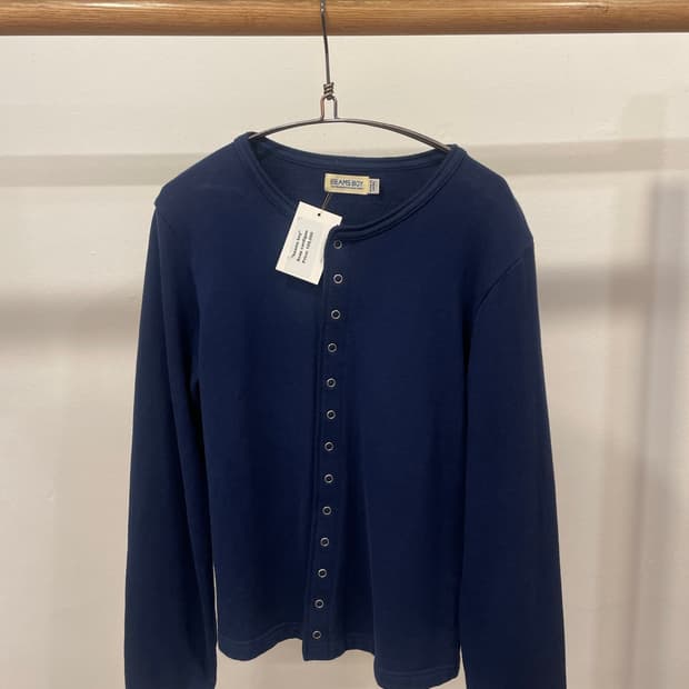 beams boy snap cardigan