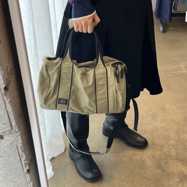 포터 코튼 크로스백 베이지