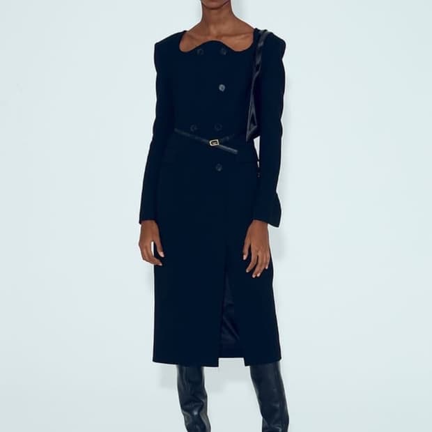 렉토 시그니처 넥 드레스 원피스 M