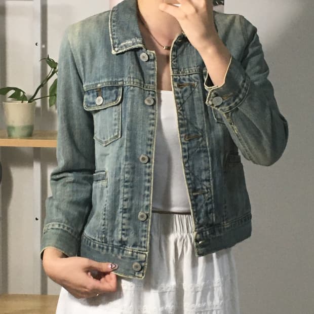 데미지 뮤트 청자켓
