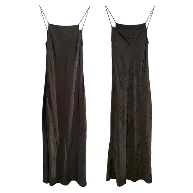 jacquard maxi dress in dark green