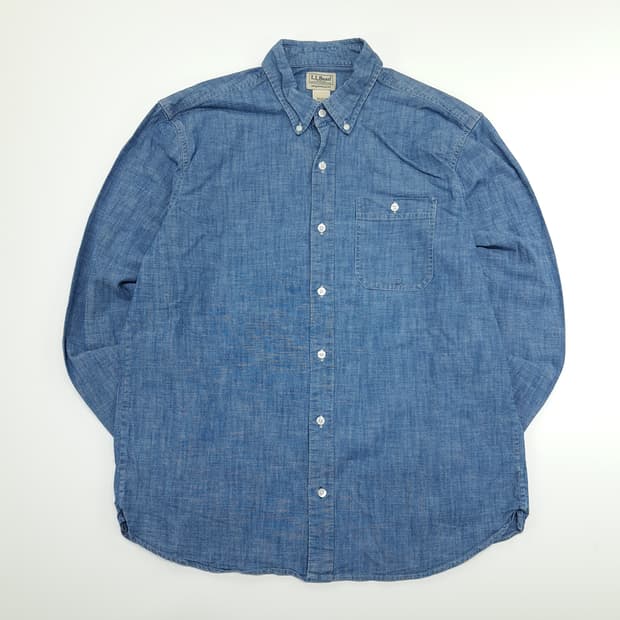 CN813 M 엘엘빈 샴브레이 긴팔 셔츠 남방