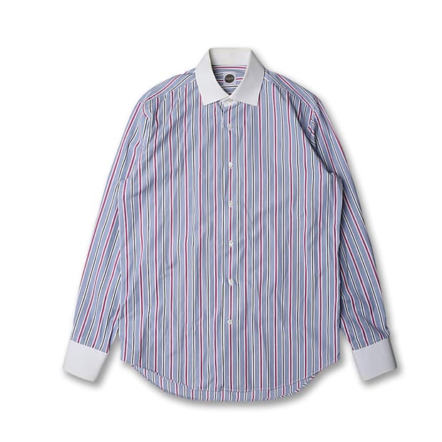바구따 [Bagutta] 스트라이프 이탈리아 클래식 클레릭 셔츠