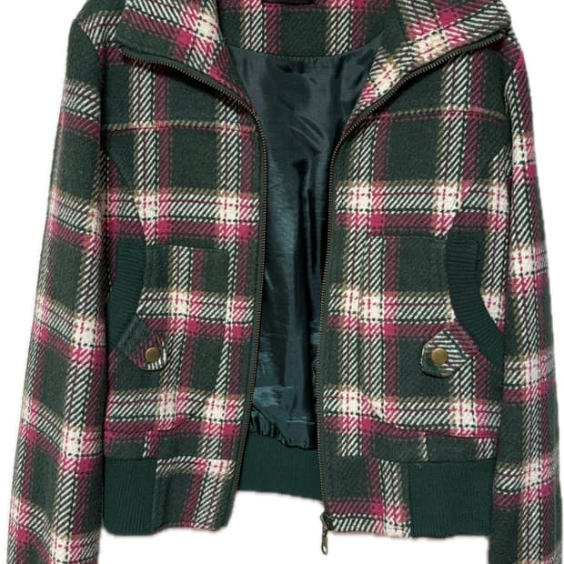 빈티지 체크 자켓