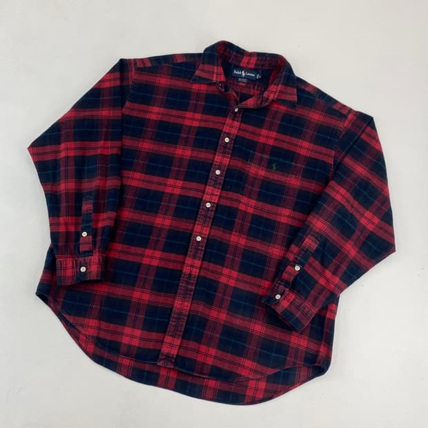 90s 폴로 og 빅셔츠 라인 플라넬 셔츠 (108)