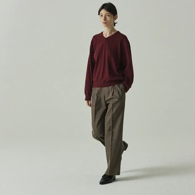 토마스모어 TC3-PT03 체크 투턱 팬츠 여성용 55반~66