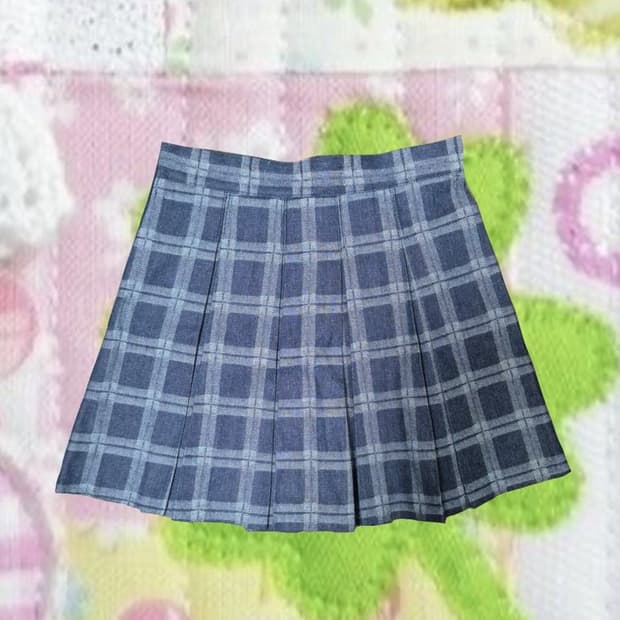 빈티지 러블리 교복 치마 체크 플리츠 미니 스커트 (착샷있음)