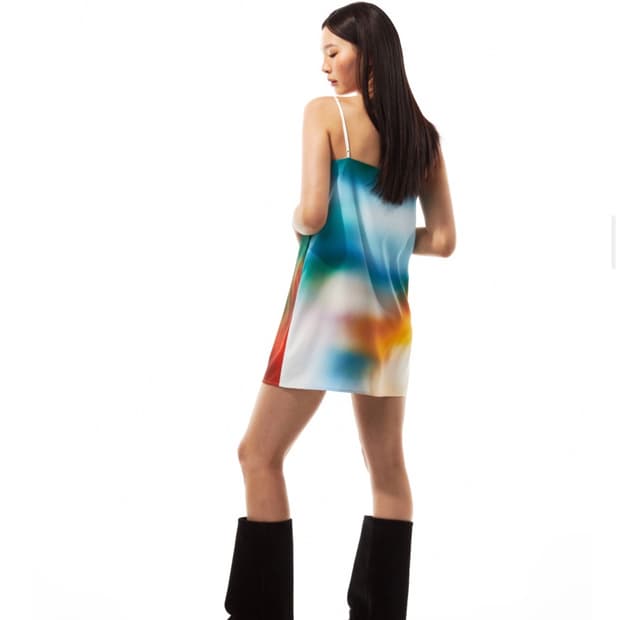 쓰리투에이티 원피스 printed slip dress (green)