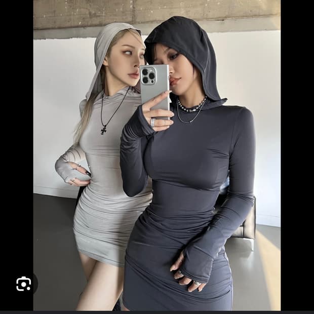 오도어 후드 후디 원피스 