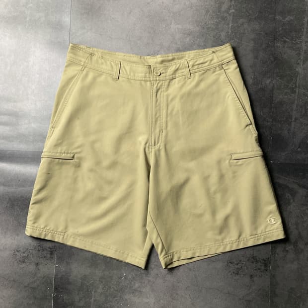 CHAMPION 챔피온 베이지 유틸리티 치노 하프팬츠 A01307