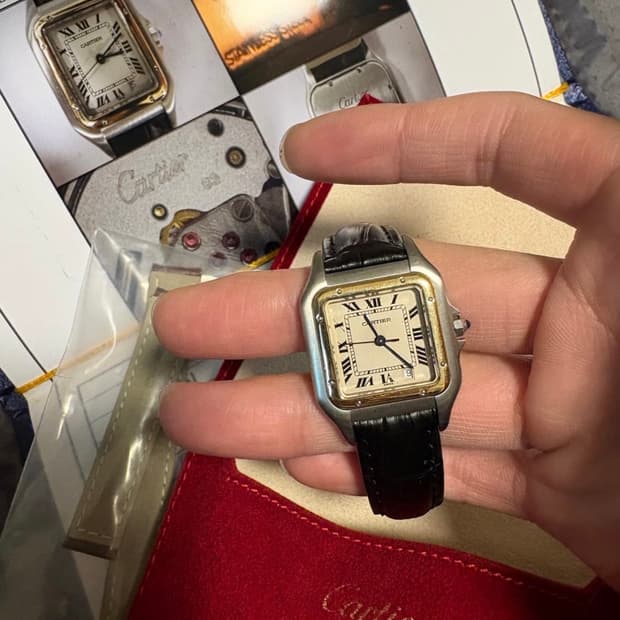 [M]까르띠에 팬더 미디움 콤비