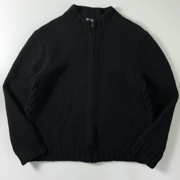 Polo  폴로 랄프로렌 울 블랙 니트집업 