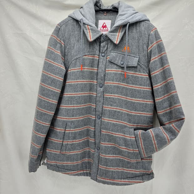 르꼬끄 스트라이프 뽀글이 안감 자켓 Y2K