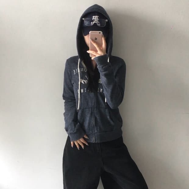 아베크롬비 자수로고 후드집업