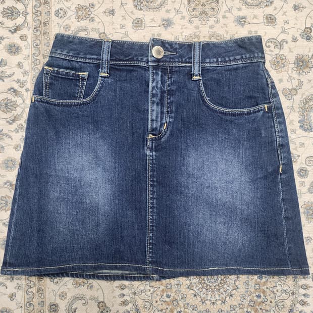 백넘버 데님 미니스커트 XS (25-27)