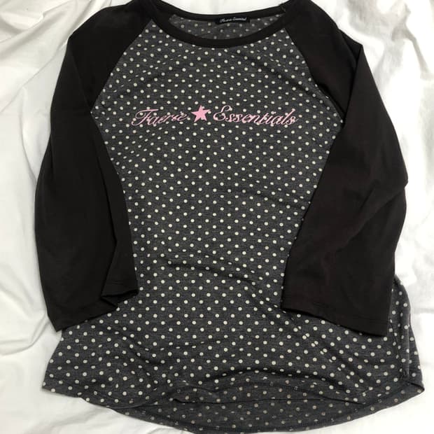 샵페어리 7부소매 도트 슬리브