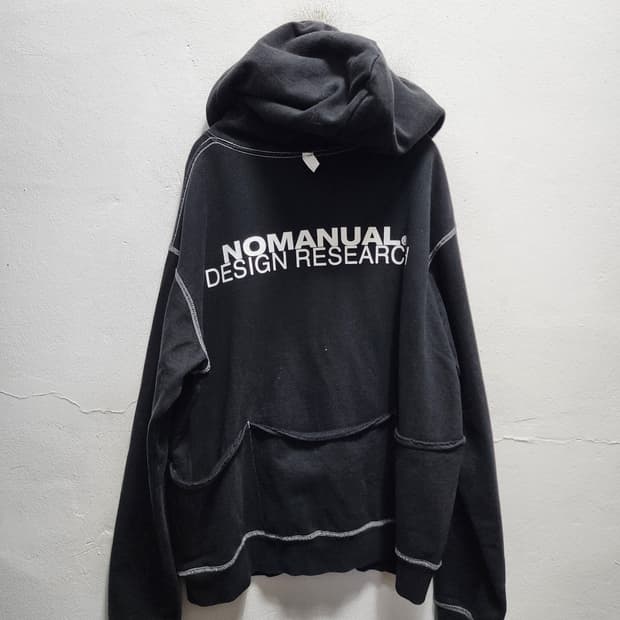 NOMANUAL 노메뉴얼 5포켓 블랙 후드집업