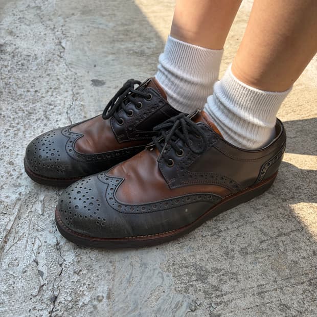 LANDROVER 웨스턴 투톤 브로그 레더 더비 슈즈