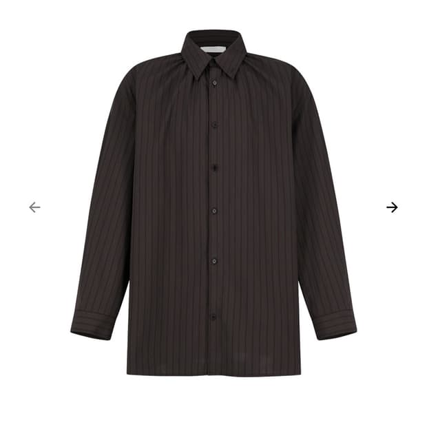 아모멘토 Stripe Shirring Oversized Shirts