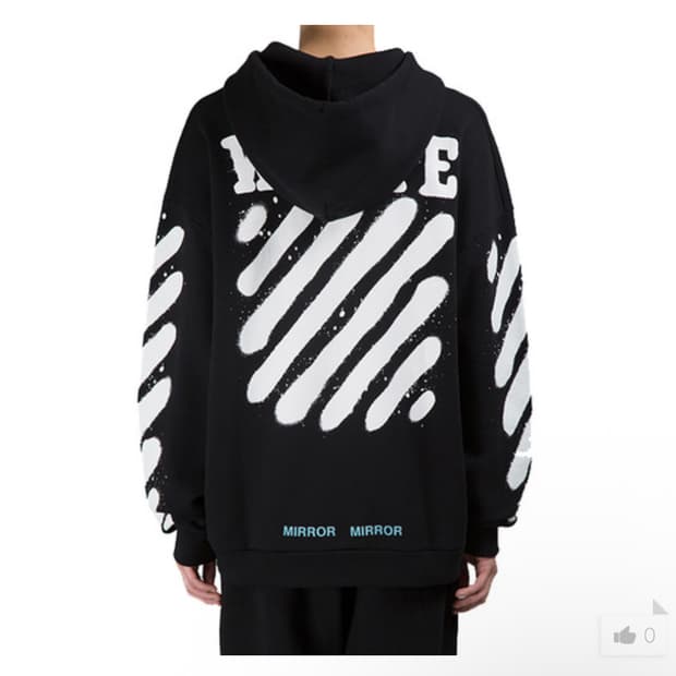 오프화이트 스프레이 후드티