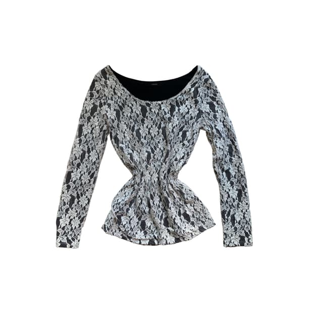 Oriental Fower Lace Top