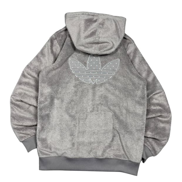 아디다스 그레이 쉐르파 후드집업