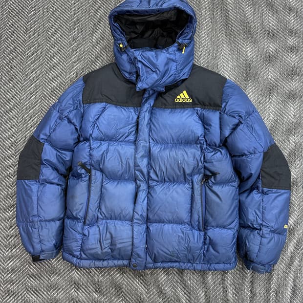 아디다스 구스패딩 블루