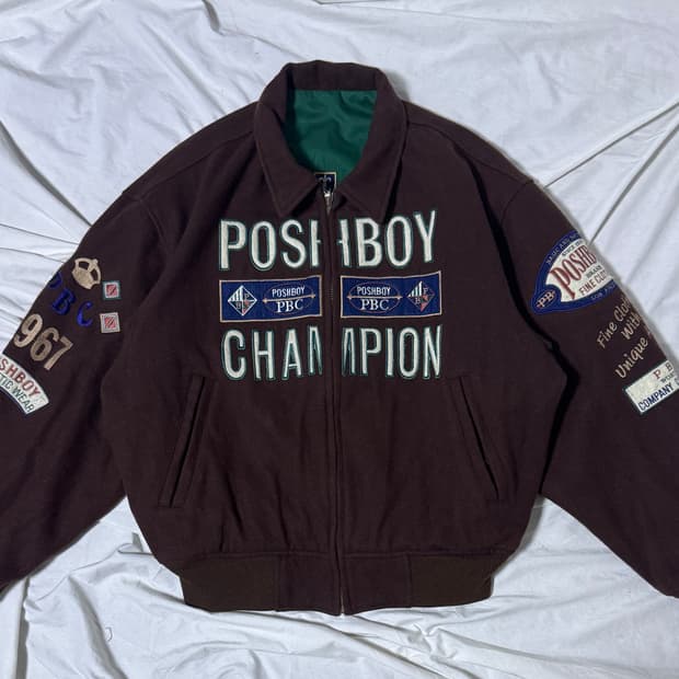 Posh boy 리버시블 울 스포츠 자켓 워크자켓