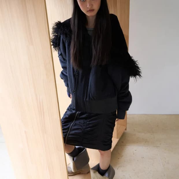 밀로우먼 버튼 플라이트 울 파카