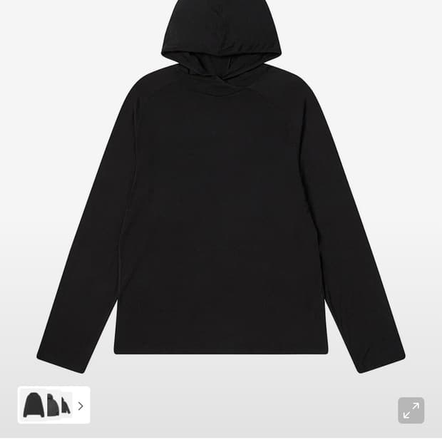 러드 레이어드 후드 블랙 M