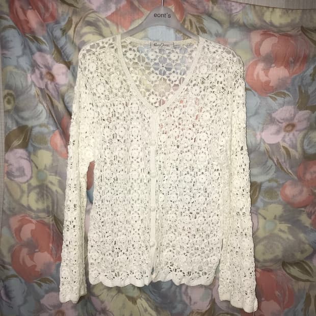 Flower crochet cardigan