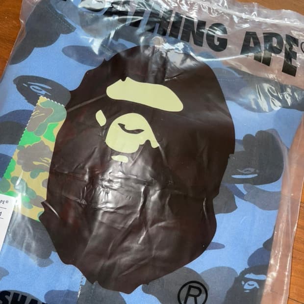 bape 베이프 카모 샤크후드집업 