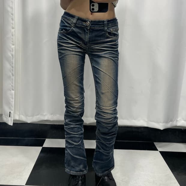 🎸다크 블루 워싱 데님 팬츠🎸