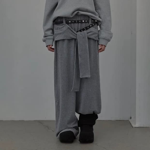 [LCDC] TIED DETAIL JERSEY PANTS