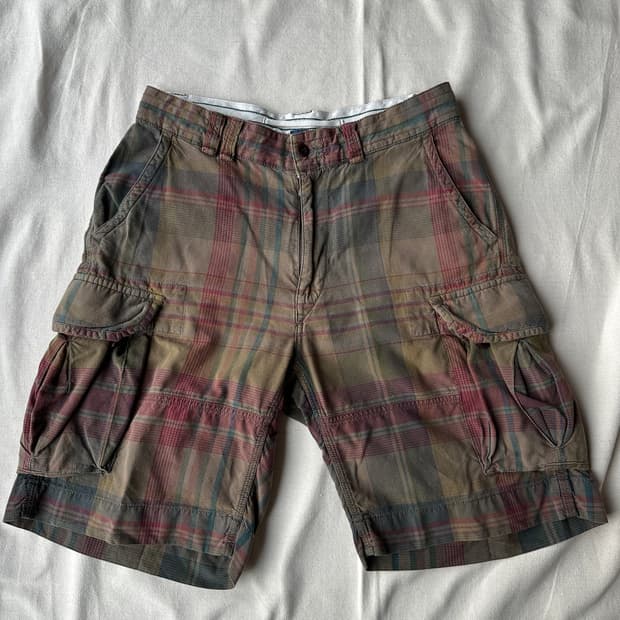 폴로 랄프로렌 마드라스풍 체크 카고 쇼츠 33