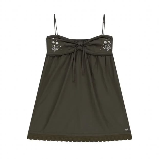 코이세이오 SOLAR STITCH MINI DRESS BROWN