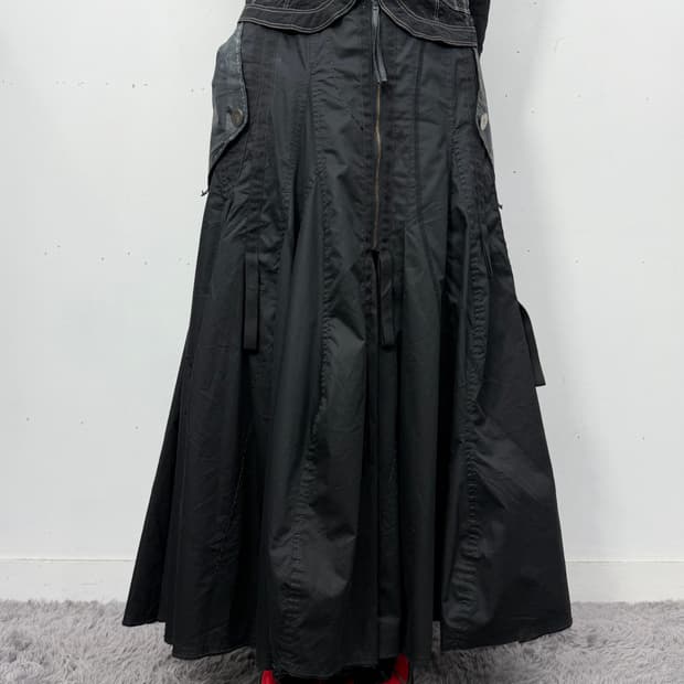 Decoster Panelled Flare Skirt 