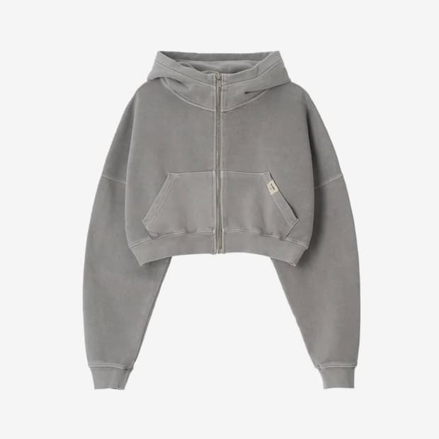 글로니 워시드 크롭 집업