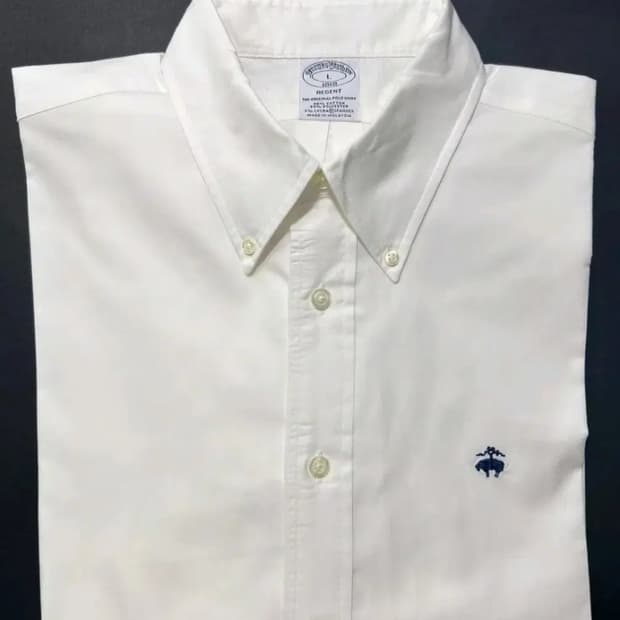 브룩스브라더스 리젠트핏 화이트 옥스포드셔츠(L, 새상품)