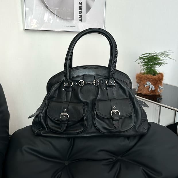 디올 마이 디올 레더 투포켓 토트백