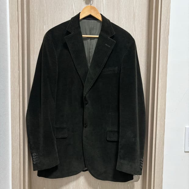 에르메네질도제냐 지제냐 코듀로이 자켓52R(105)/다크카키올리브