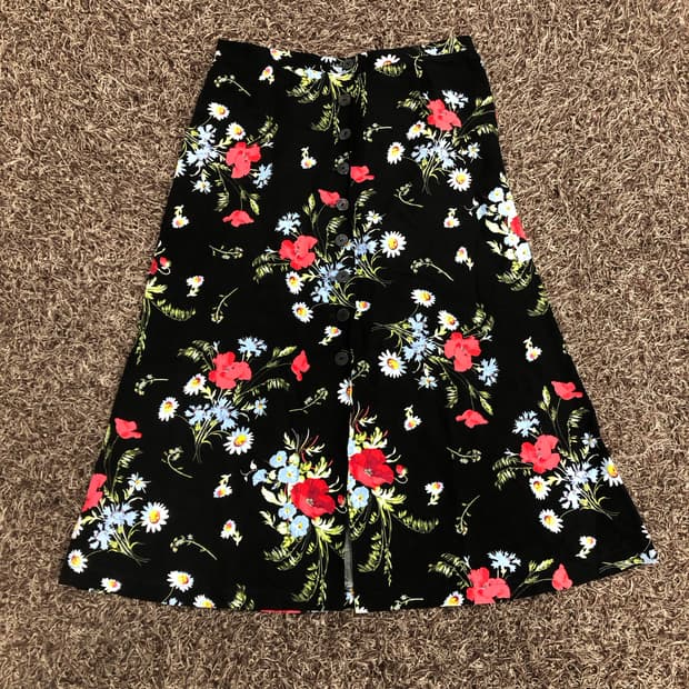 겐조 플라워 패턴 롱 스커트