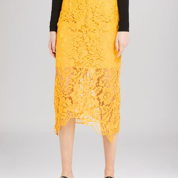 산드로 펀칭레이스 밴딩 스커트 언발란스 치마 (25인치쯤) 상태최상