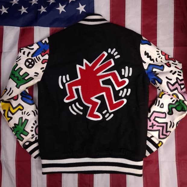 오리지날 조이리치 x 키스해링 바시티 자켓