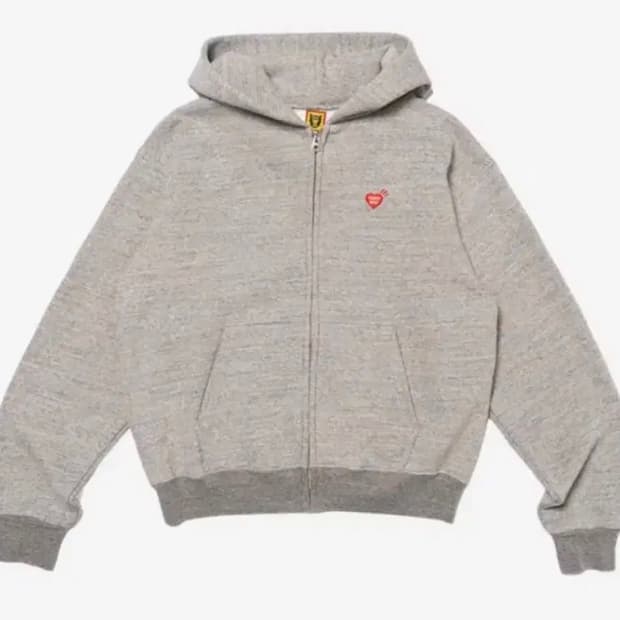 휴먼메이드 기모 후드집업 그레이 사이즈 S 상태 S급