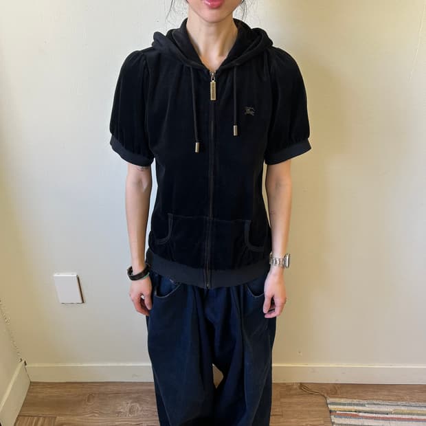 버버리 벨벳 트레이닝 집업